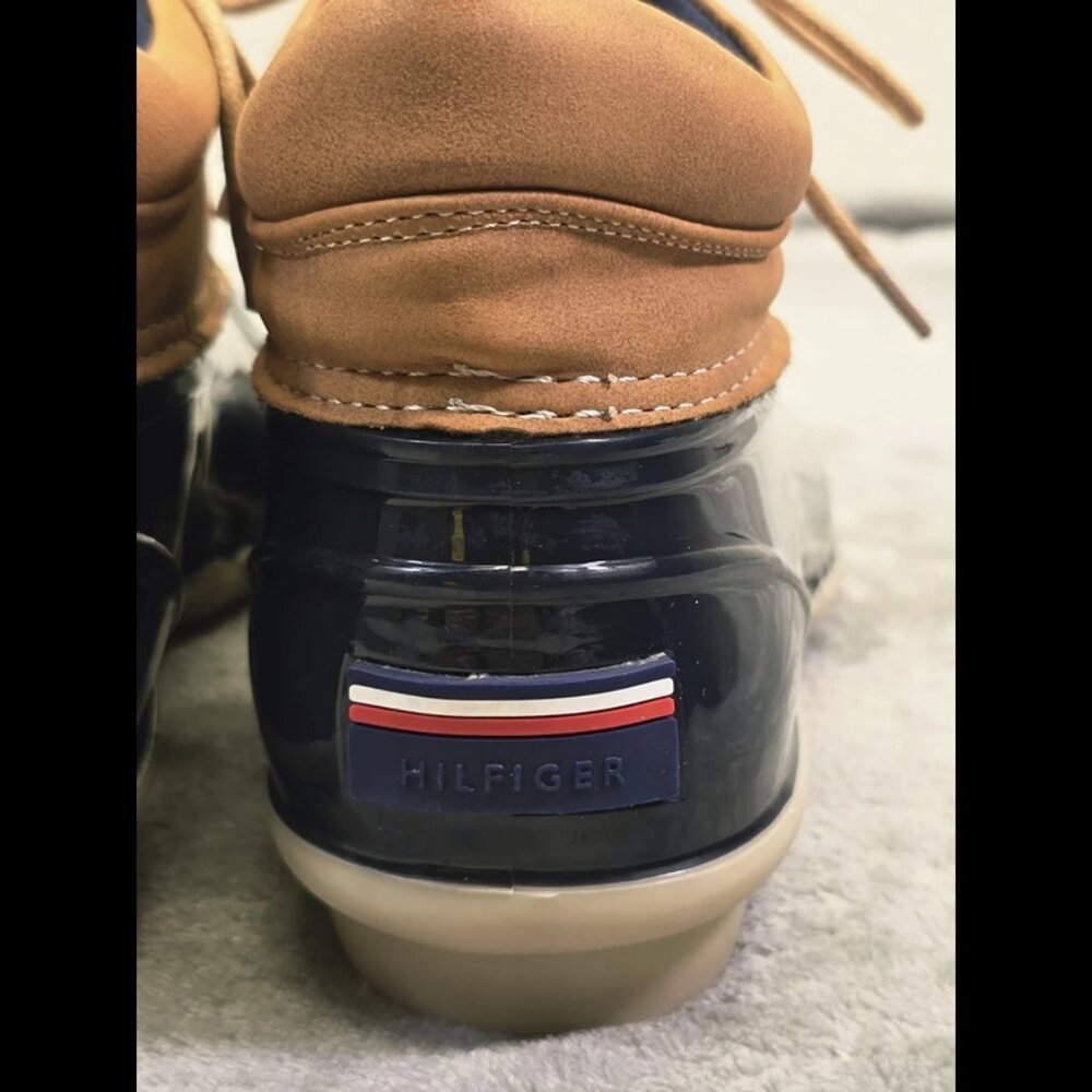 Tommy Hilfiger T-WHEAT-T‎ Boots Womens 7M Blue/Tan Rubber Clean! - Picture 13 of 15